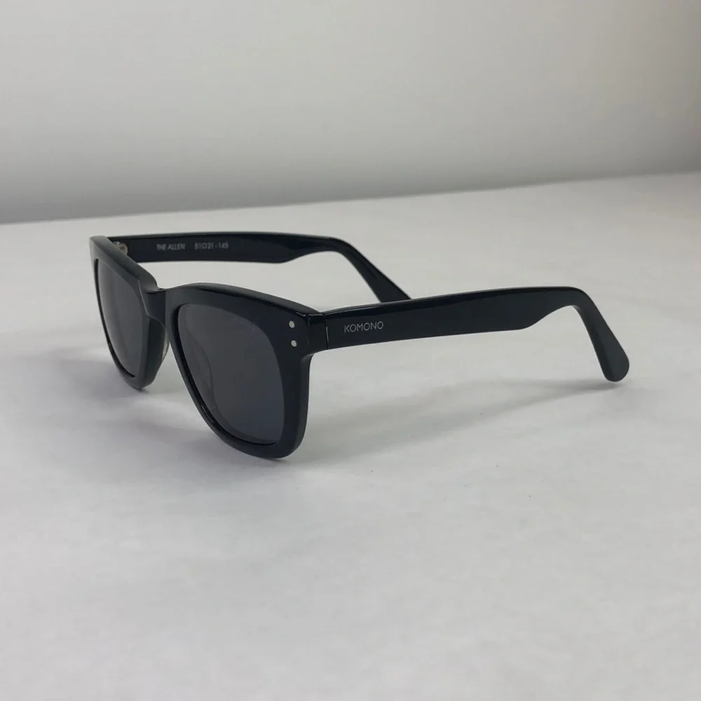 KOMONO Allen Glossy Black Sunglasses NEW
